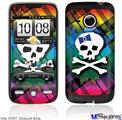 HTC Droid Eris Skin - Rainbow Plaid Skull