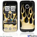 HTC Droid Eris Skin - Metal Flames Yellow