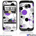 HTC Droid Eris Skin - Lots of Dots Purple on White