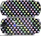 Sony PSP 3000 Skin - Pastel Hearts on Black