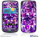 LG Vortex Skin - Purple Checker Graffiti