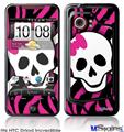 HTC Droid Incredible Skin - Pink Zebra Skull