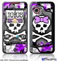 HTC Droid Incredible Skin - Purple Princess Skull