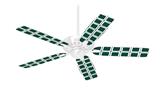 Squared Hunter Green - Ceiling Fan Skin Kit fits most 42 inch fans (FAN and BLADES SOLD SEPARATELY)