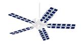 Squared Navy Blue - Ceiling Fan Skin Kit fits most 42 inch fans (FAN and BLADES SOLD SEPARATELY)
