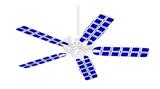 Squared Royal Blue - Ceiling Fan Skin Kit fits most 42 inch fans (FAN and BLADES SOLD SEPARATELY)