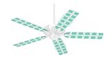 Squared Seafoam Green - Ceiling Fan Skin Kit fits most 42 inch fans (FAN and BLADES SOLD SEPARATELY)