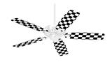 Checkers White - Ceiling Fan Skin Kit fits most 42 inch fans (FAN and BLADES SOLD SEPARATELY)