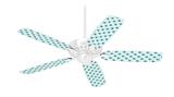 Kearas Daisies Seafoam - Ceiling Fan Skin Kit fits most 42 inch fans (FAN and BLADES SOLD SEPARATELY)