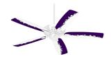 Ripped Colors Purple White - Ceiling Fan Skin Kit fits most 42 inch fans (FAN and BLADES SOLD SEPARATELY)