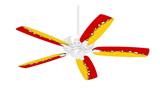 Ripped Colors Red Yellow - Ceiling Fan Skin Kit fits most 42 inch fans (FAN and BLADES SOLD SEPARATELY)