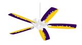 Ripped Colors Purple Yellow - Ceiling Fan Skin Kit fits most 42 inch fans (FAN and BLADES SOLD SEPARATELY)