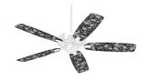 Scattered Skulls Gray - Ceiling Fan Skin Kit fits most 42 inch fans (FAN and BLADES SOLD SEPARATELY)