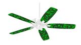 Scattered Skulls Green - Ceiling Fan Skin Kit fits most 42 inch fans (FAN and BLADES SOLD SEPARATELY)