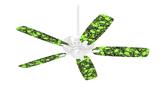 Scattered Skulls Neon Green - Ceiling Fan Skin Kit fits most 42 inch fans (FAN and BLADES SOLD SEPARATELY)