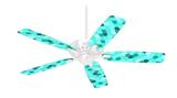 Scales Blue Green - Ceiling Fan Skin Kit fits most 42 inch fans (FAN and BLADES SOLD SEPARATELY)
