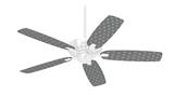 Hearts Gray On White - Ceiling Fan Skin Kit fits most 42 inch fans (FAN and BLADES SOLD SEPARATELY)