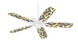Floating Coral Yellow Sunshine - Ceiling Fan Skin Kit fits most 42 inch fans (FAN and BLADES SOLD SEPARATELY)