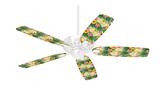 Beach Flowers 02 Yellow Sunshine - Ceiling Fan Skin Kit fits most 42 inch fans (FAN and BLADES SOLD SEPARATELY)