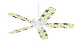 Starfish and Sea Shells Yellow Sunshine - Ceiling Fan Skin Kit fits most 42 inch fans (FAN and BLADES SOLD SEPARATELY)