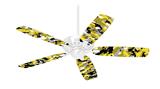 WraptorCamo Digital Camo Yellow - Ceiling Fan Skin Kit fits most 42 inch fans (FAN and BLADES SOLD SEPARATELY)