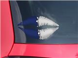Lips Decal 9x5.5 Ripped Colors Blue Gray