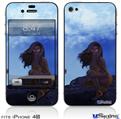 iPhone 4S Decal Style Vinyl Skin - Kathy Gold - Warrior Wind