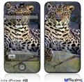 iPhone 4S Decal Style Vinyl Skin - Leopard Cropped