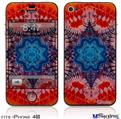 iPhone 4S Decal Style Vinyl Skin - Tie Dye Star 100