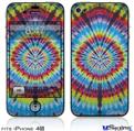 iPhone 4S Decal Style Vinyl Skin - Tie Dye Swirl 100