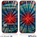 iPhone 4S Decal Style Vinyl Skin - Tie Dye Bulls Eye 100