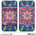 iPhone 4S Decal Style Vinyl Skin - Tie Dye Star 101