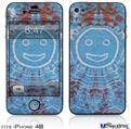 iPhone 4S Decal Style Vinyl Skin - Tie Dye Happy 101