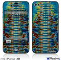 iPhone 4S Decal Style Vinyl Skin - Tie Dye Spine 106