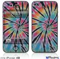 iPhone 4S Decal Style Vinyl Skin - Tie Dye Swirl 109