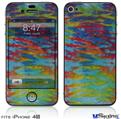 iPhone 4S Decal Style Vinyl Skin - Tie Dye Tiger 100