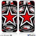 iPhone 4S Decal Style Vinyl Skin - Star Checker Splatter