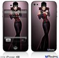 iPhone 4S Decal Style Vinyl Skin - Vamp Glamour Pin Up Girl