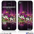 iPhone 4S Decal Style Vinyl Skin - Grungy Flower Bouquet