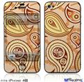 iPhone 4S Decal Style Vinyl Skin - Paisley Vect 01