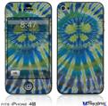 iPhone 4S Decal Style Vinyl Skin - Tie Dye Peace Sign Swirl