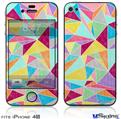 iPhone 4S Decal Style Vinyl Skin - Brushed Geometric