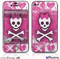 iPhone 4S Decal Style Vinyl Skin - Princess Skull