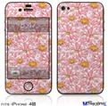 iPhone 4S Decal Style Vinyl Skin - Flowers Pattern 12