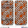 iPhone 4S Decal Style Vinyl Skin - Locknodes 03 Burnt Orange