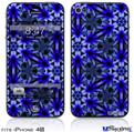 iPhone 4S Decal Style Vinyl Skin - Daisy Blue