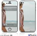 iPhone 4S Decal Style Vinyl Skin - Kayla DeLancey Pink Dress 17