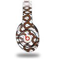 WraptorSkinz Skin Decal Wrap compatible with Beats Studio (Original) Headphones Locknodes 01 Burnt Orange Skin Only (HEADPHONES NOT INCLUDED)