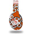 WraptorSkinz Skin Decal Wrap compatible with Beats Studio (Original) Headphones Locknodes 03 Burnt Orange Skin Only (HEADPHONES NOT INCLUDED)