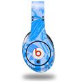 WraptorSkinz Skin Decal Wrap compatible with Beats Studio (Original) Headphones Skull Sketches Blue Skin Only (HEADPHONES NOT INCLUDED)